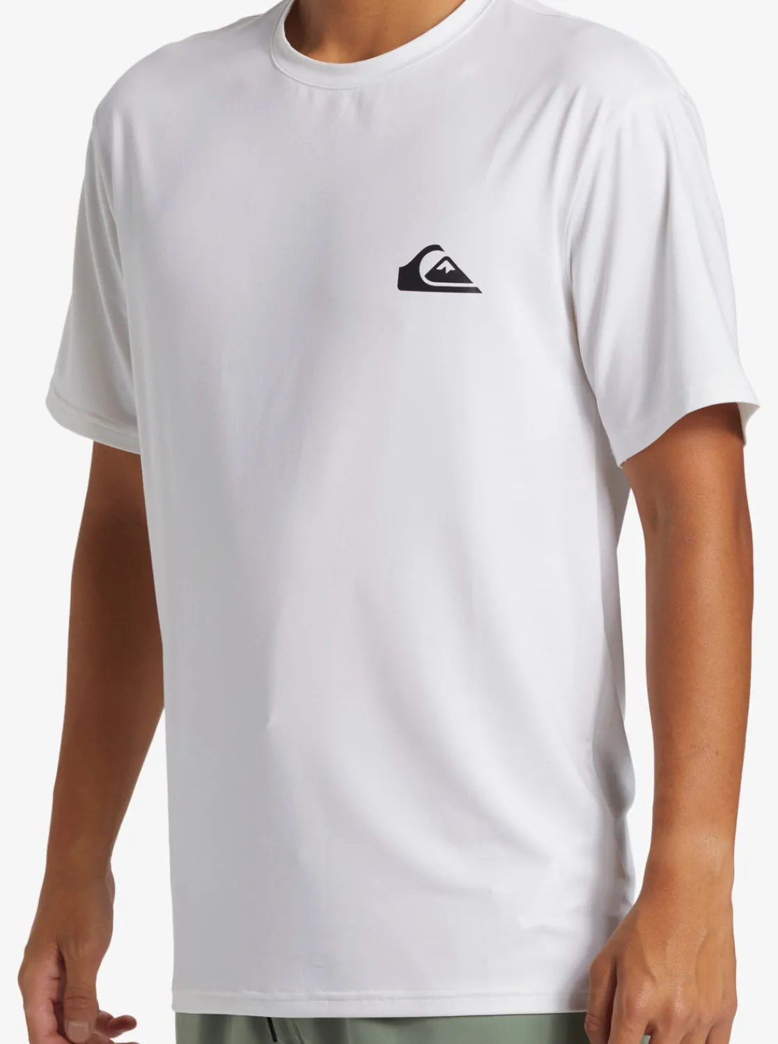 Quiksilver Rashguards>Everyday Short Sleeve Surf Tee WHITE