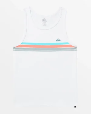 Quiksilver Tees>Everyday Stripe Tank WHITE