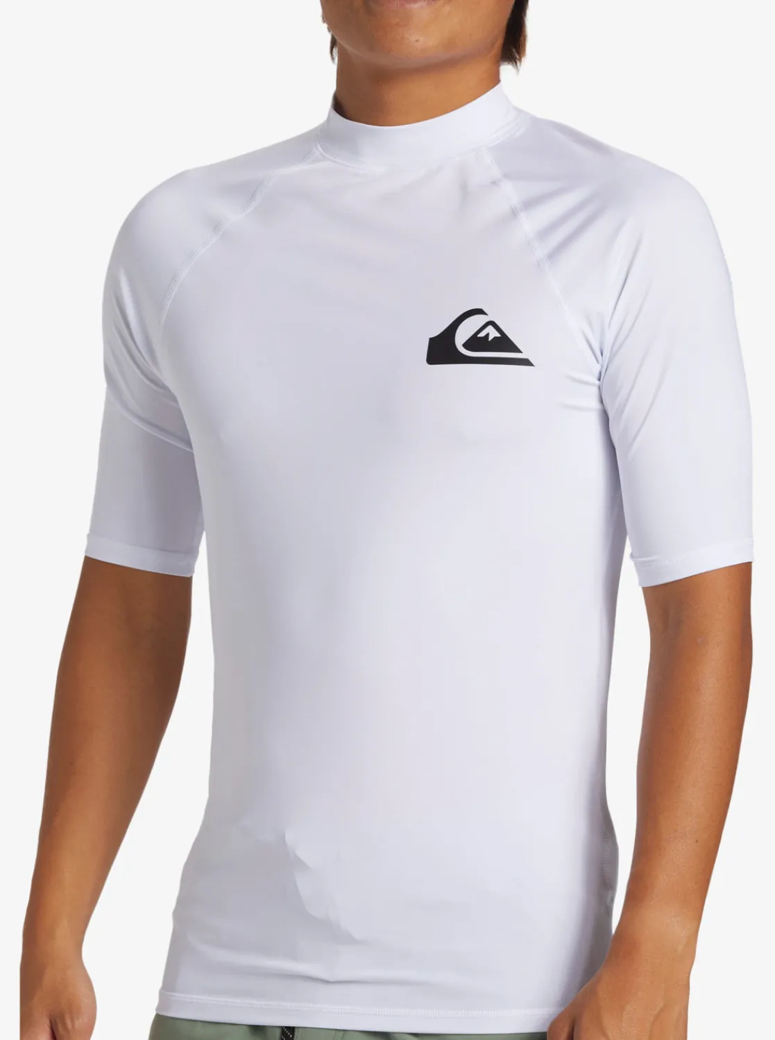 Quiksilver Rashguards>Everyday UPF 50 Short Sleeve Rashguard WHITE