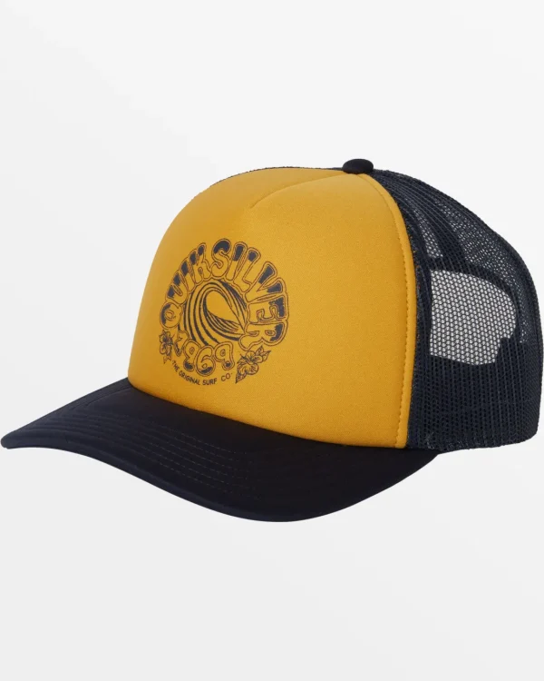 Quiksilver Hats>Foam Staller Trucker Hat MUSTARD