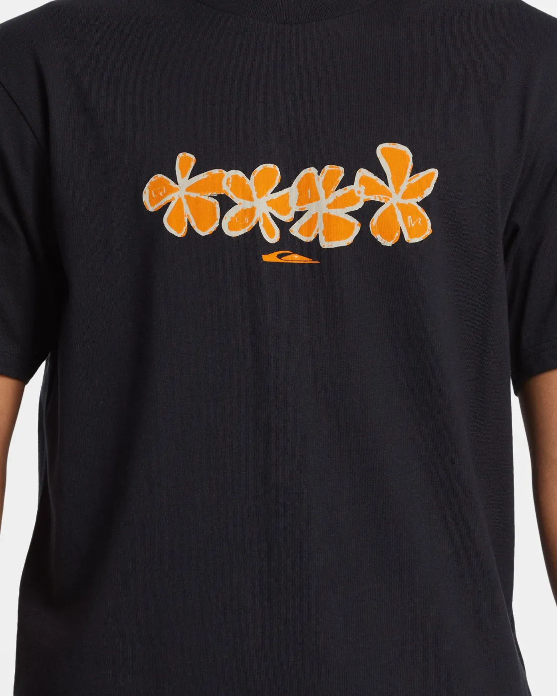Quiksilver Tees>Four Flowers T-Shirt BLACK