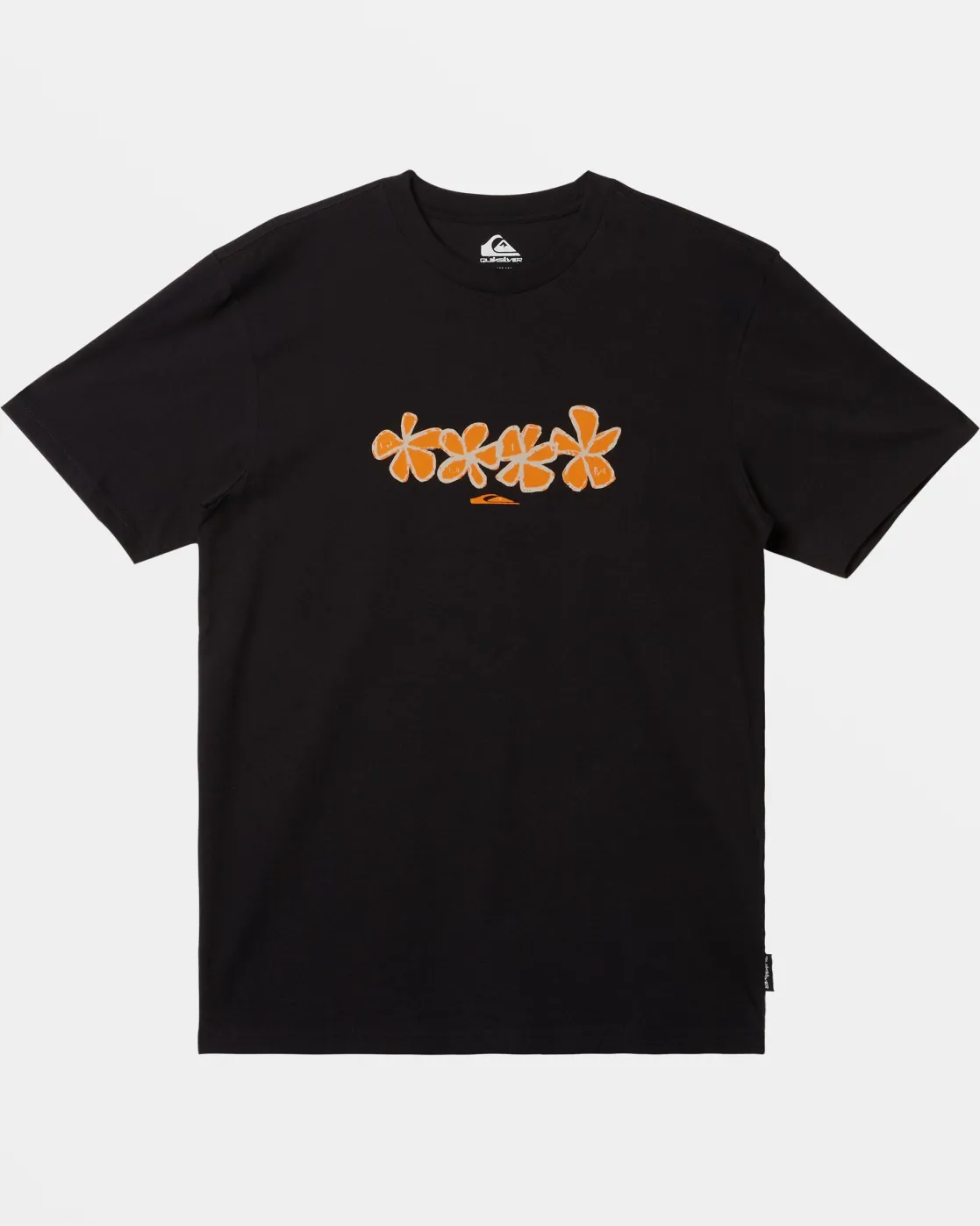 Quiksilver Tees>Four Flowers T-Shirt BLACK