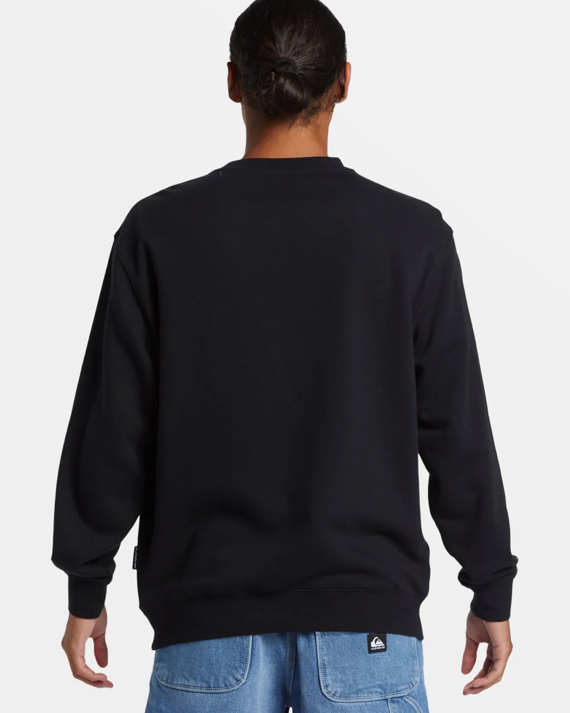 Quiksilver Sweatshirts & Hoodies | Under $100>Graphic Crewneck Sweatshirt BLACK