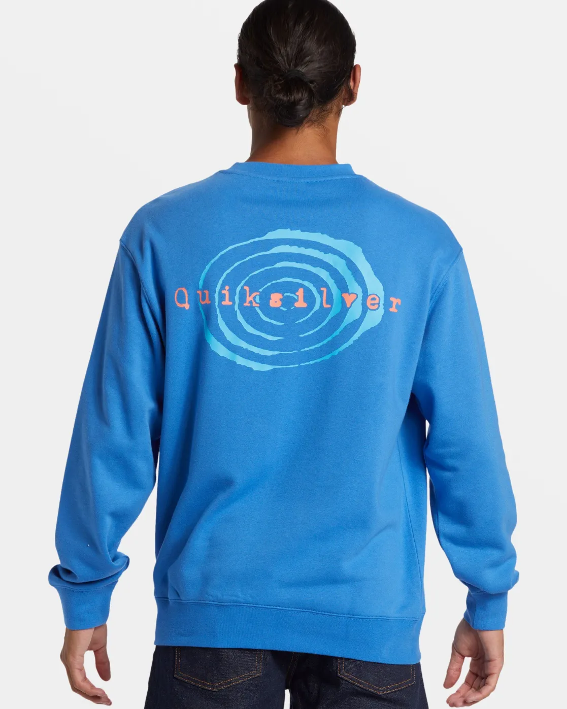 Quiksilver Sweatshirts & Hoodies | Under $100>Graphic Crewneck Sweatshirt NEBULASBLUE