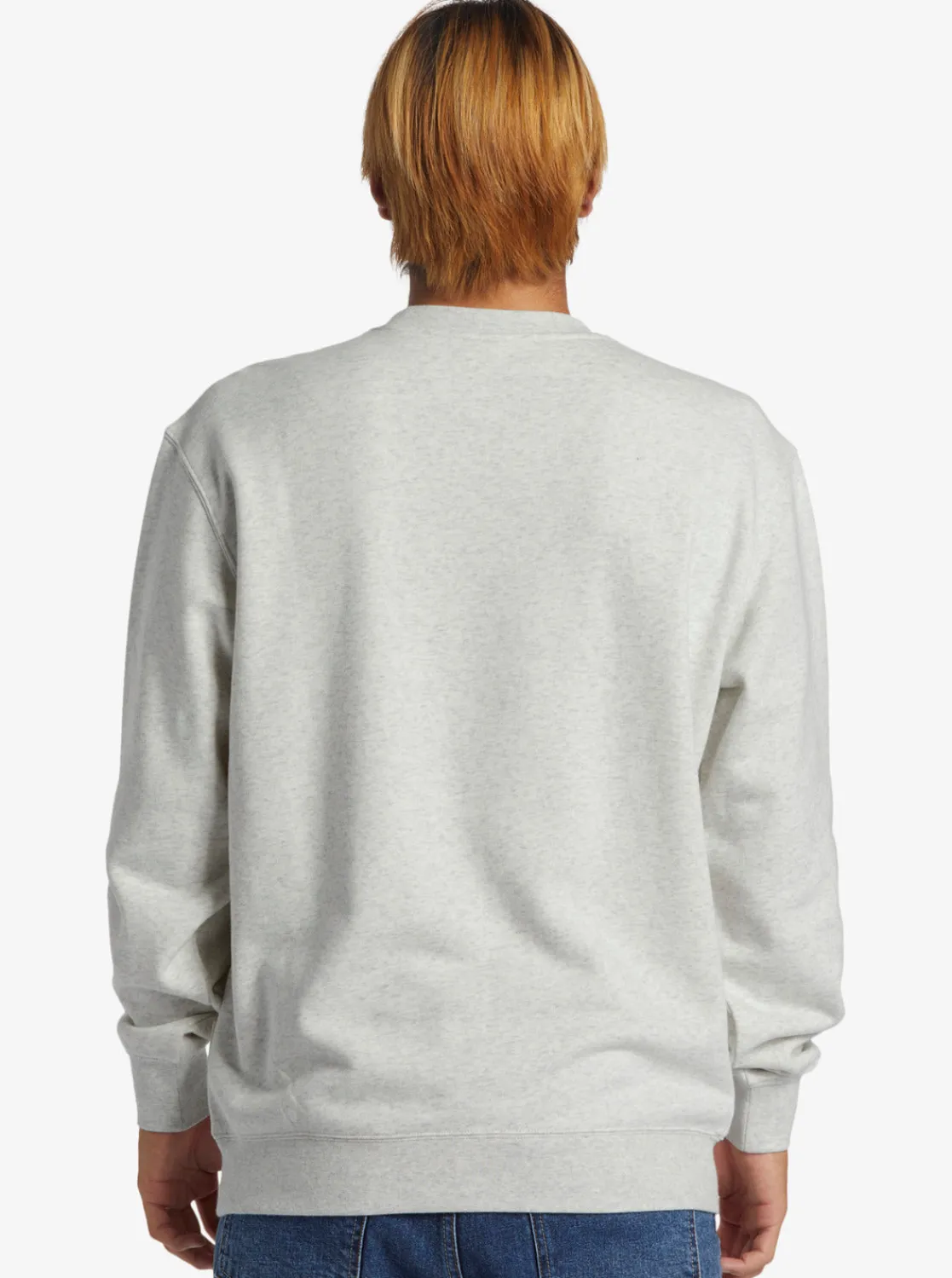 Quiksilver Sweatshirts & Hoodies>Graphic Mix Crew Neck Sweatshirt WHITEMARBLEHEATHER