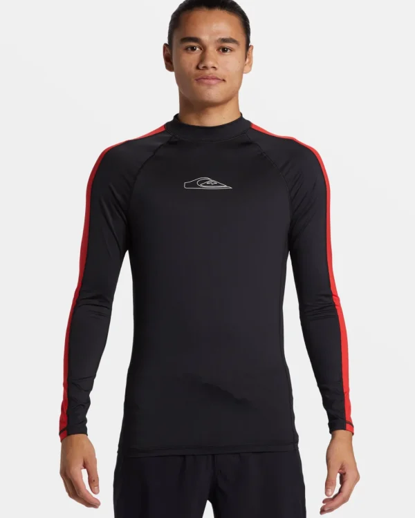 Quiksilver Rashguards>Griff Long Sleeve Surf Tee BLACK