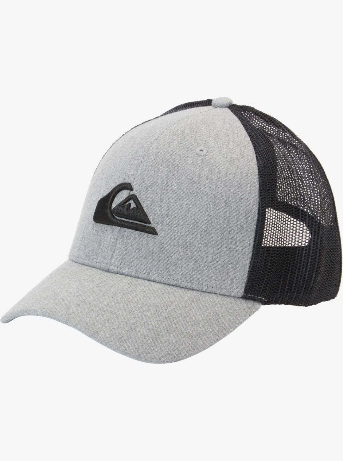 Quiksilver Hats>Grounder Trucker Hat HEATHERGREY