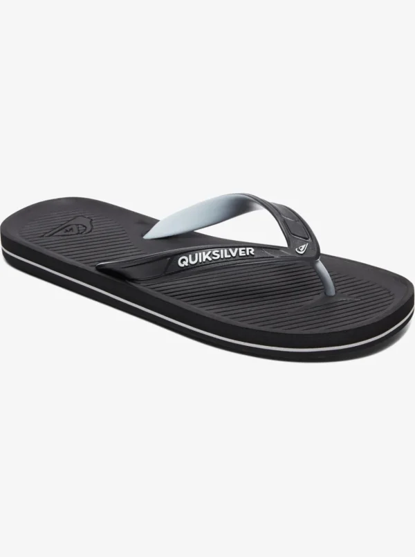 Quiksilver Sandals>Haleiwa Flip-Flops BLACK/GREY/BLACK