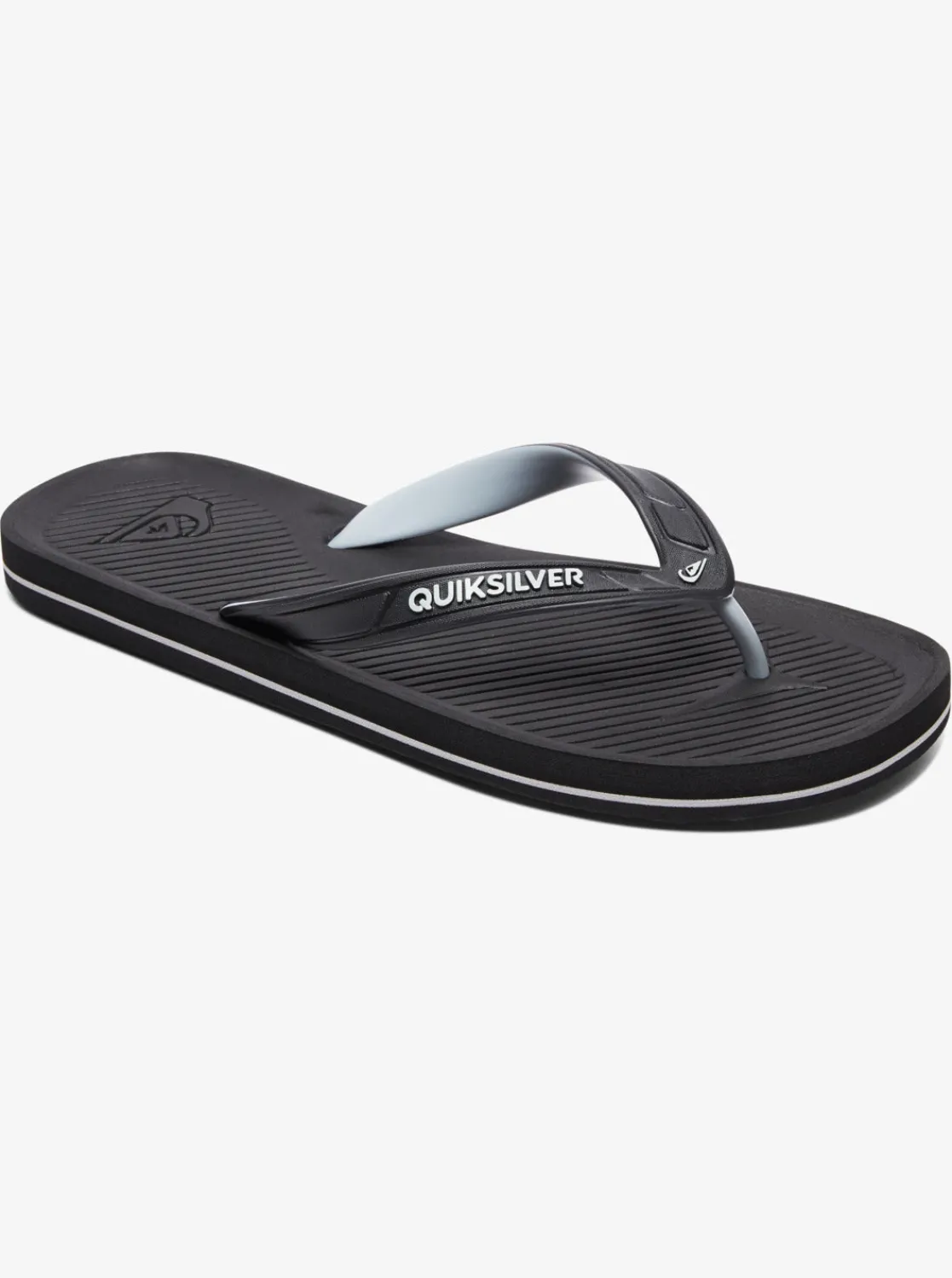 Quiksilver Sandals>Haleiwa Flip-Flops BLACK/GREY/BLACK