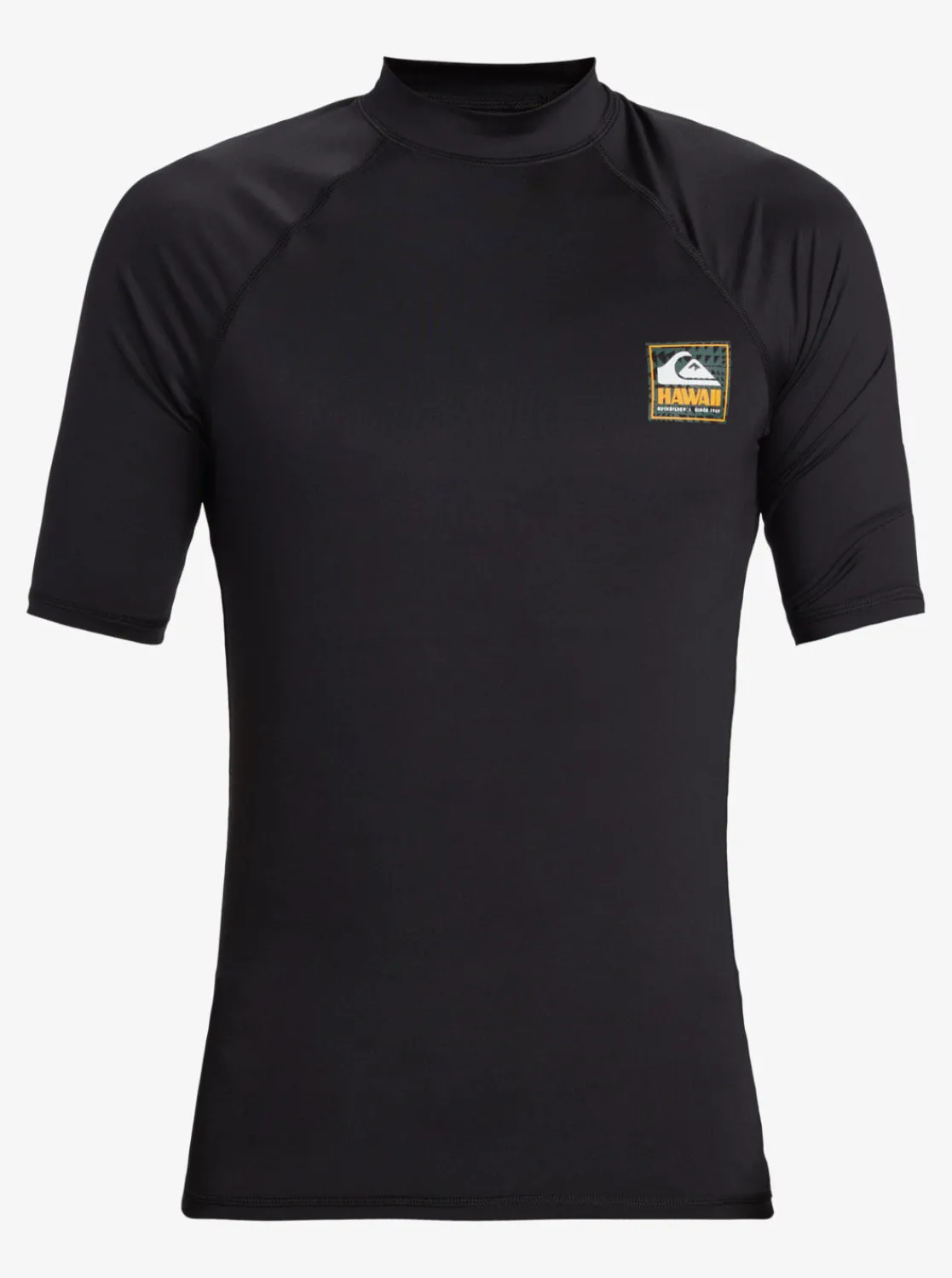 Quiksilver Rashguards>Hawaii Badge UPF50 Short Sleeve Rashguard BLACK