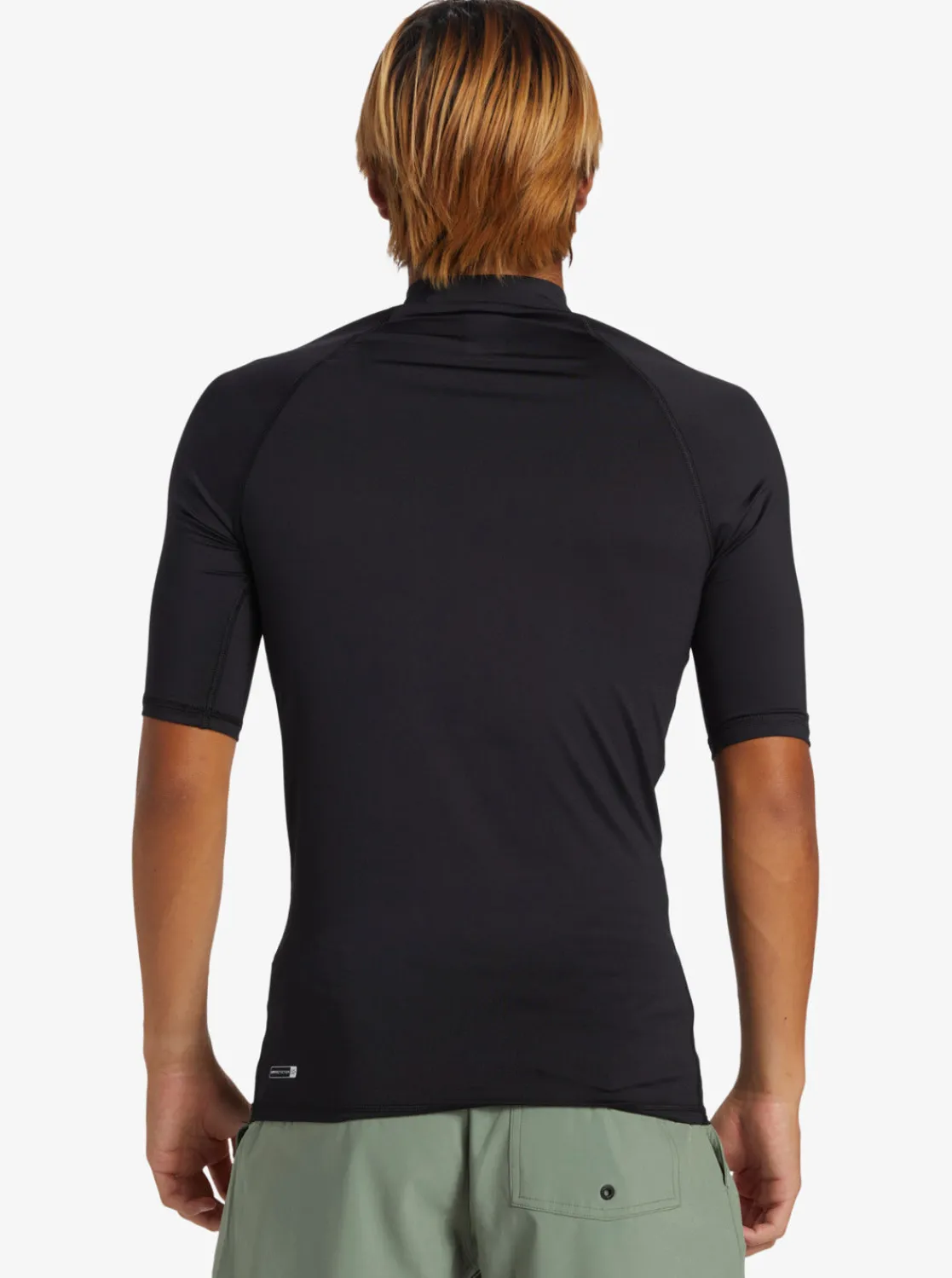 Quiksilver Rashguards>Hawaii Badge UPF50 Short Sleeve Rashguard BLACK