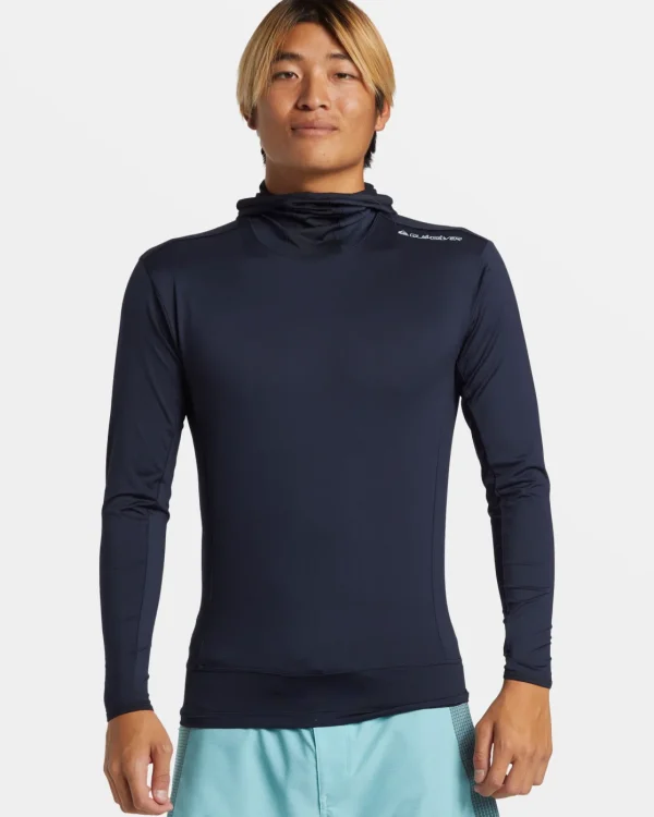 Quiksilver Rashguards>Highline UPF 50 Hooded Long Sleeve Rashguard DARKNAVY