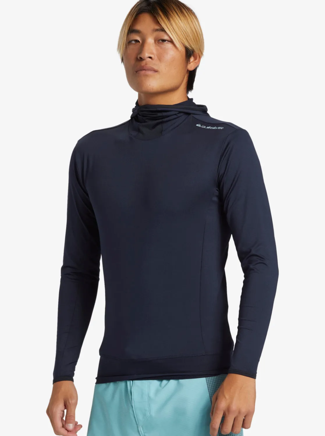 Quiksilver Rashguards>Highline UPF 50 Hooded Long Sleeve Rashguard DARKNAVY