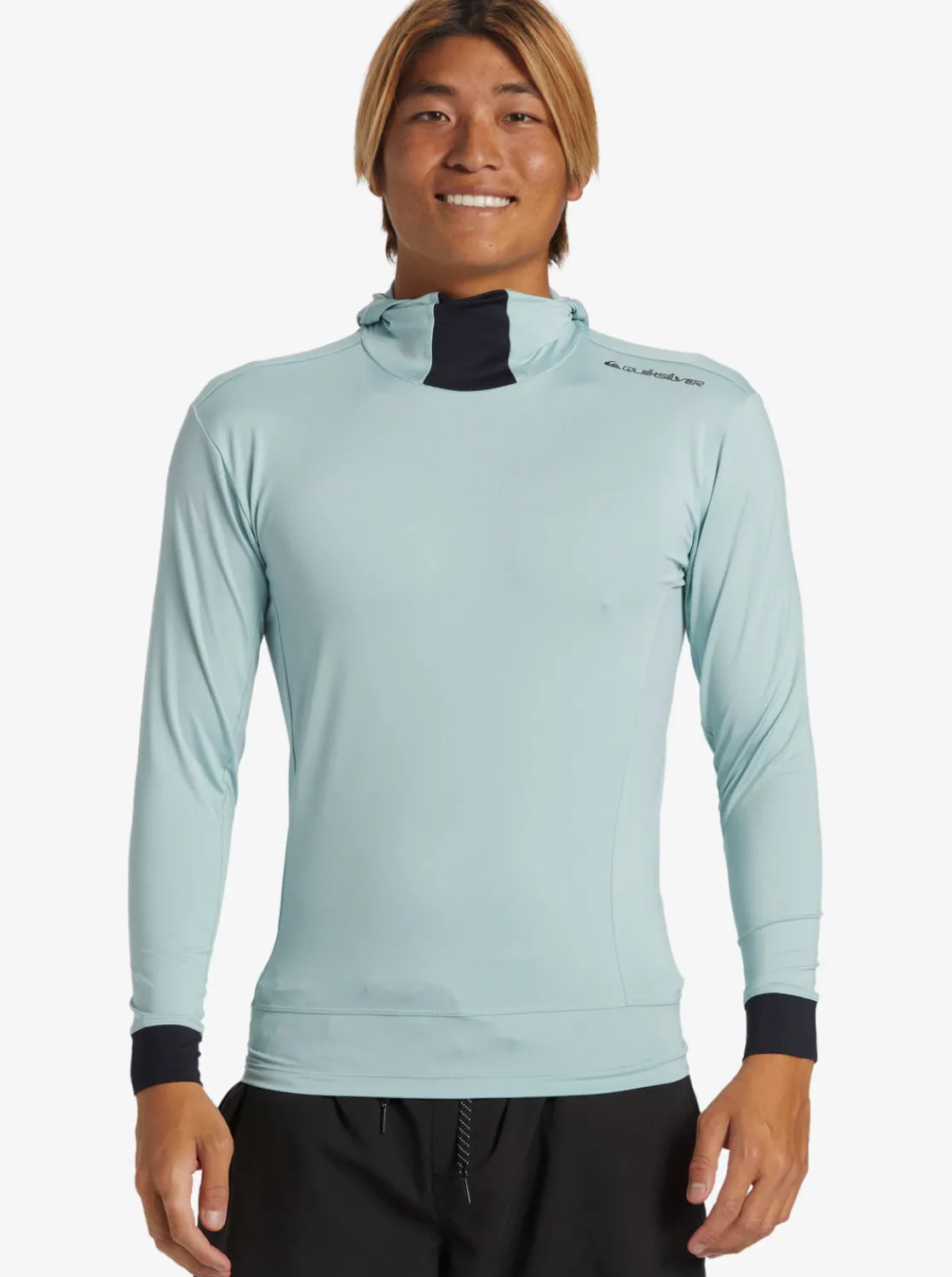 Quiksilver Rashguards>Highline UPF 50 Hooded Long Sleeve Rashguard CLOUDBLUE