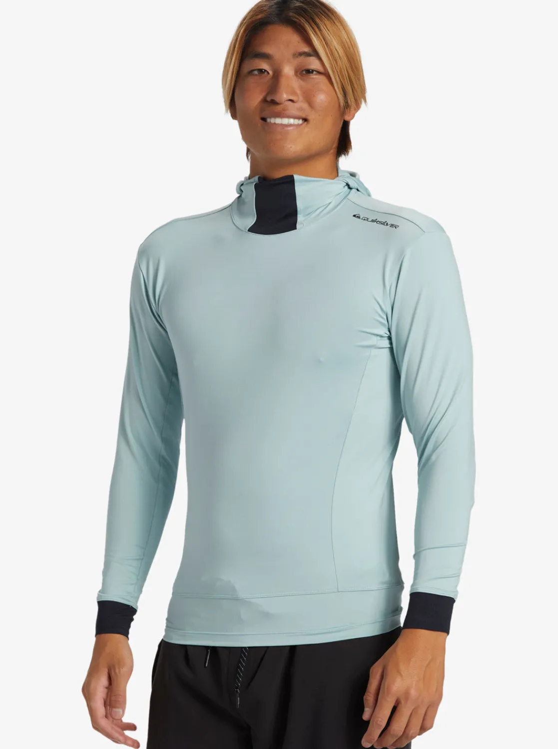 Quiksilver Rashguards>Highline UPF 50 Hooded Long Sleeve Rashguard CLOUDBLUE