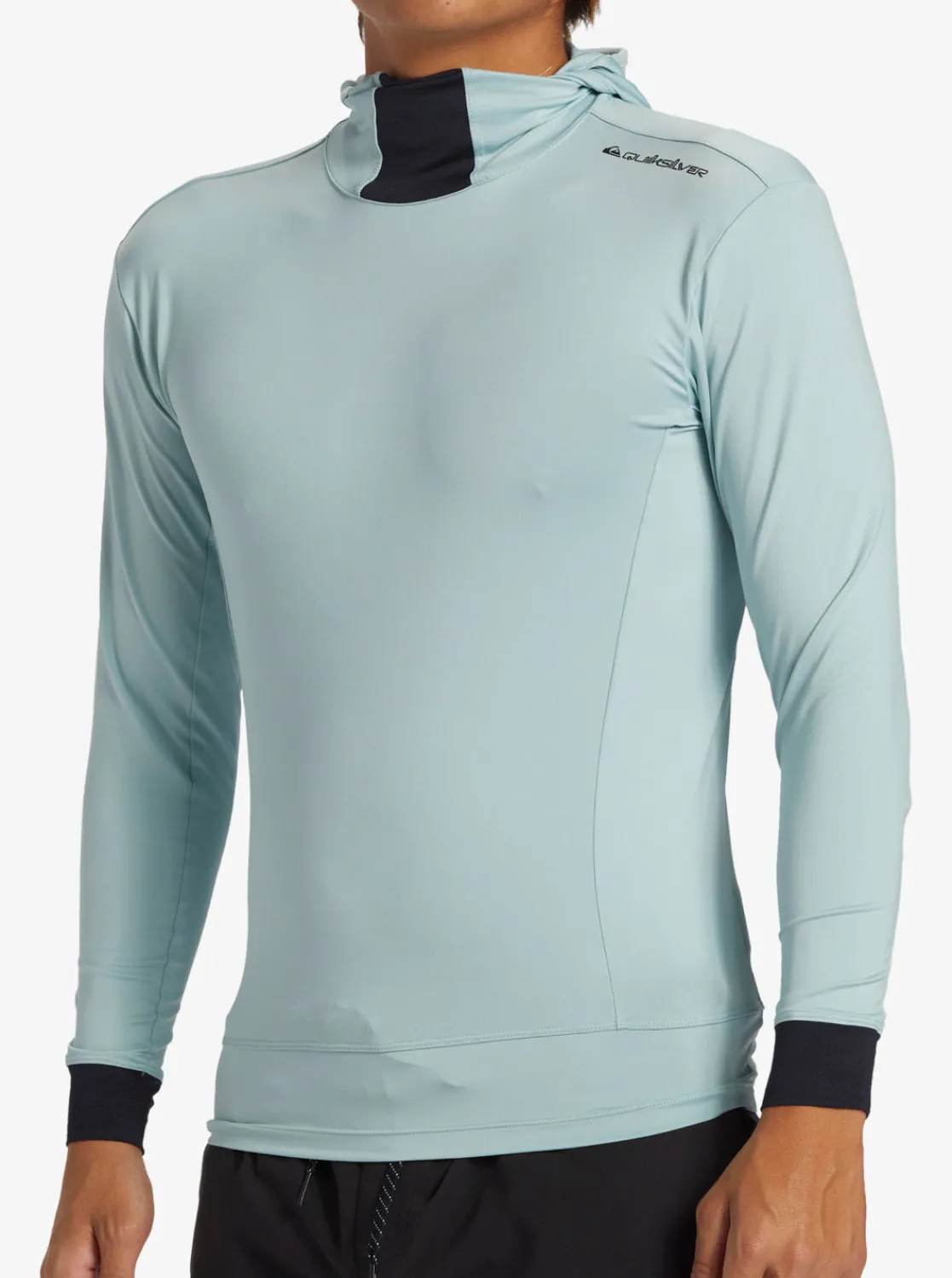 Quiksilver Rashguards>Highline UPF 50 Hooded Long Sleeve Rashguard CLOUDBLUE