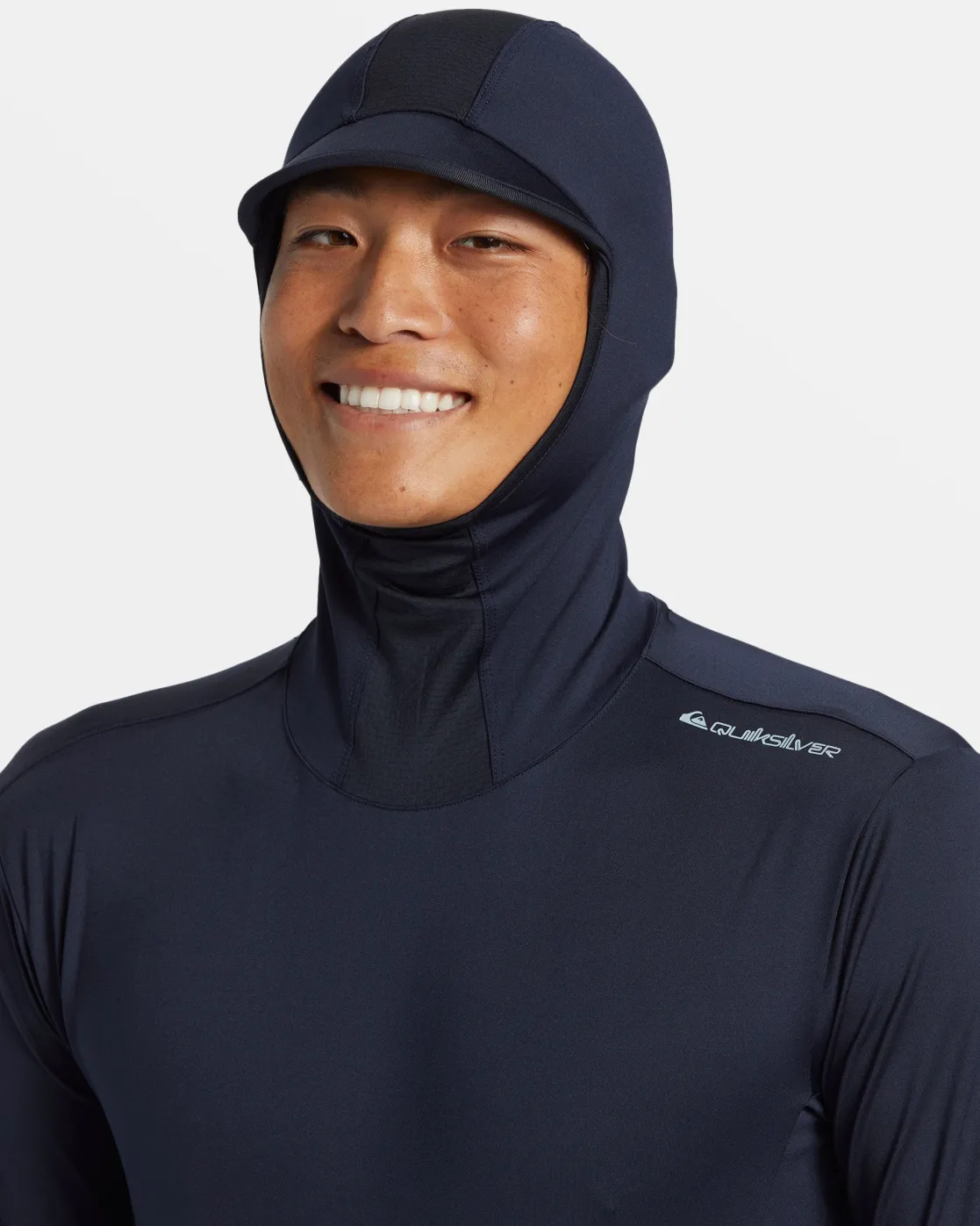 Quiksilver Rashguards>Highline UPF 50 Hooded Long Sleeve Rashguard DARKNAVY