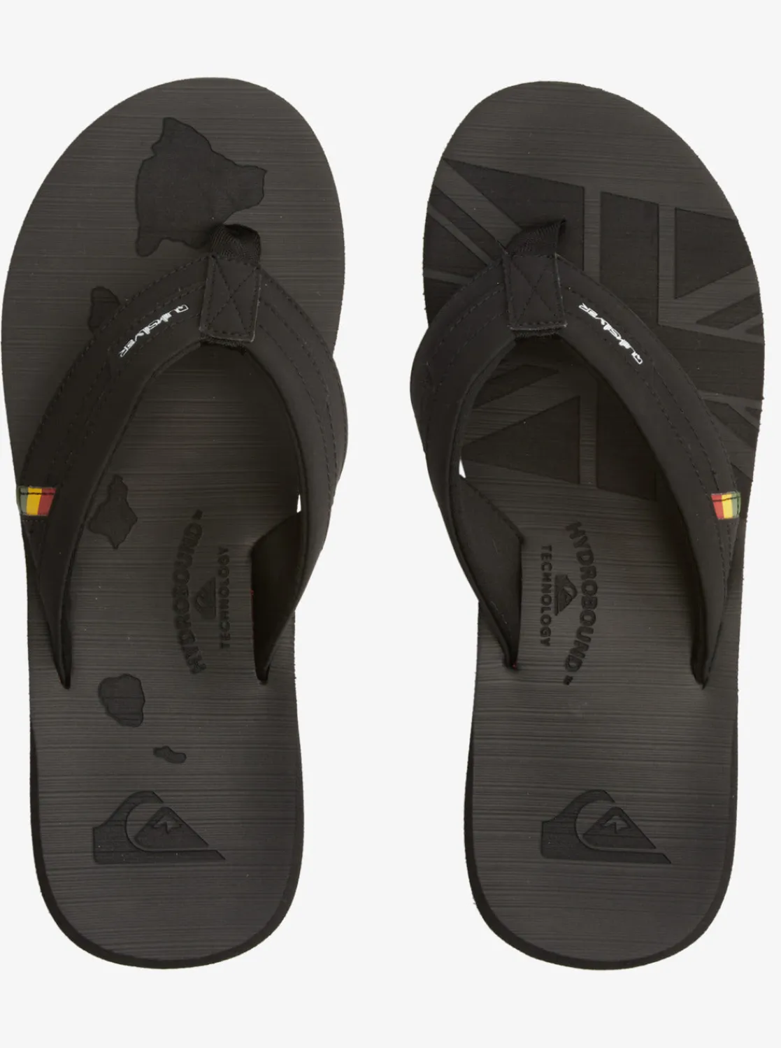 Quiksilver Sandals>Island Oasis Squish Sandals BLACK1