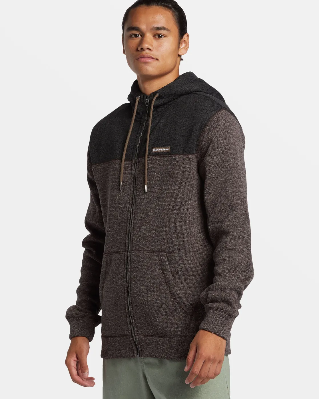 Quiksilver Sweatshirts & Hoodies | Under $100>Keller Block Zip Hoodie CANTEENHEATHER