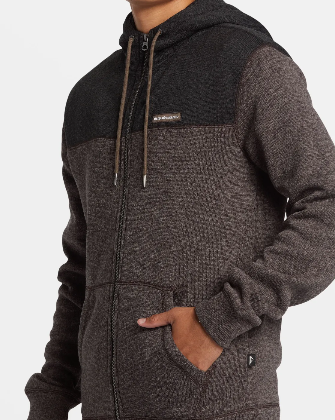 Quiksilver Sweatshirts & Hoodies | Under $100>Keller Block Zip Hoodie CANTEENHEATHER