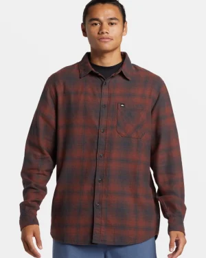 Quiksilver Shirts & Polos | Under $100>Lago Long-Sleeve Flannel BROWNSTONELAGOCLASSSTCHFL