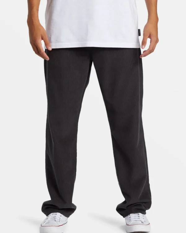 Quiksilver Pants | Under $100>Landers Corduroy Straight Fit Pants TARMAC