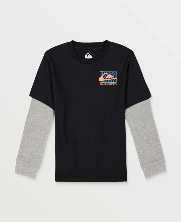 Quiksilver Shirts & Polos | Boys Gifts>Little Boys Check Box Long Sleeve Shirt Tarmac