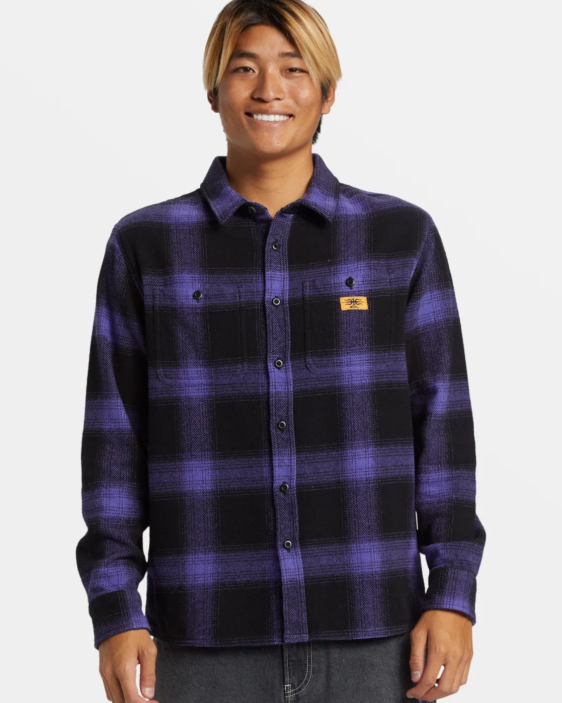 Quiksilver Shirts & Polos | Under $100>Mercury Long Sleeve Flannel Shirt CORSUCANBLUEMERCURYFLANNEL