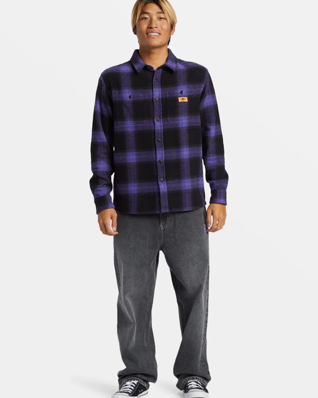 Quiksilver Shirts & Polos | Under $100>Mercury Long Sleeve Flannel Shirt CORSUCANBLUEMERCURYFLANNEL