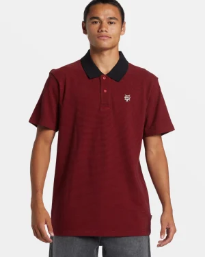 Quiksilver Tees>Mercury Short Sleeve Polo Shirt MERCURYPOLOSALSA