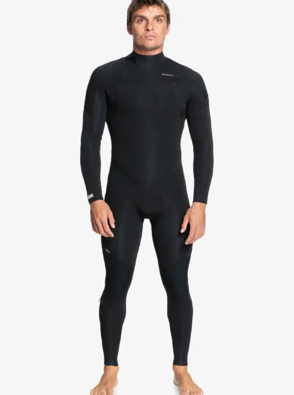 Quiksilver Wetsuits>3/2mm Everyday Sessions Back Zip Wetsuit BLACK