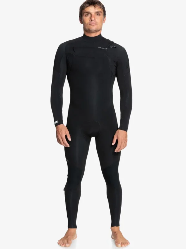 Quiksilver Wetsuits>4/3mm Everyday Sessions Chest Zip Wetsuit BLACK