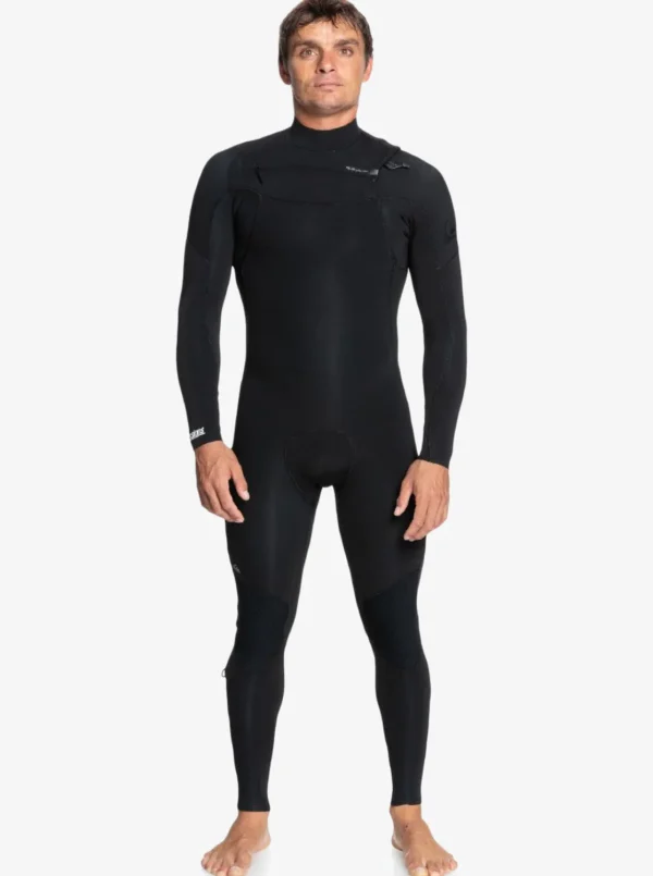 Quiksilver Wetsuits>3/2mm Everyday Sessions Chest Zip Wetsuit BLACK