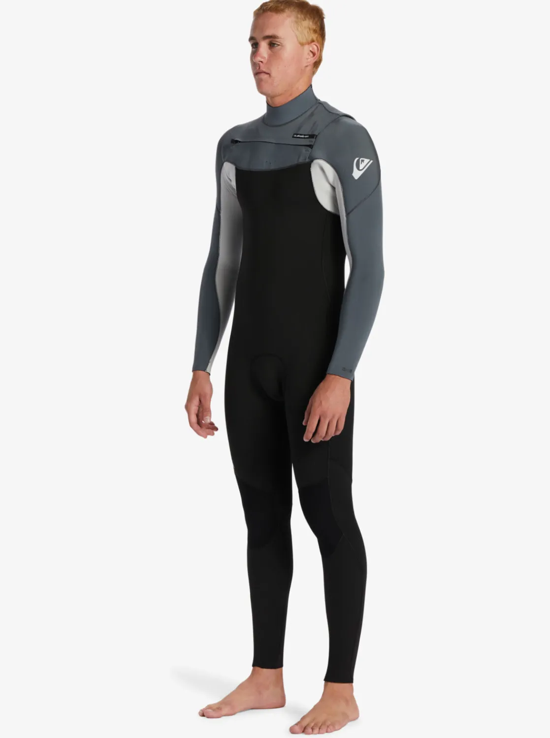 Quiksilver Wetsuits>3/2mm Everyday Sessions Chest Zip Wetsuit BLACK/ASH