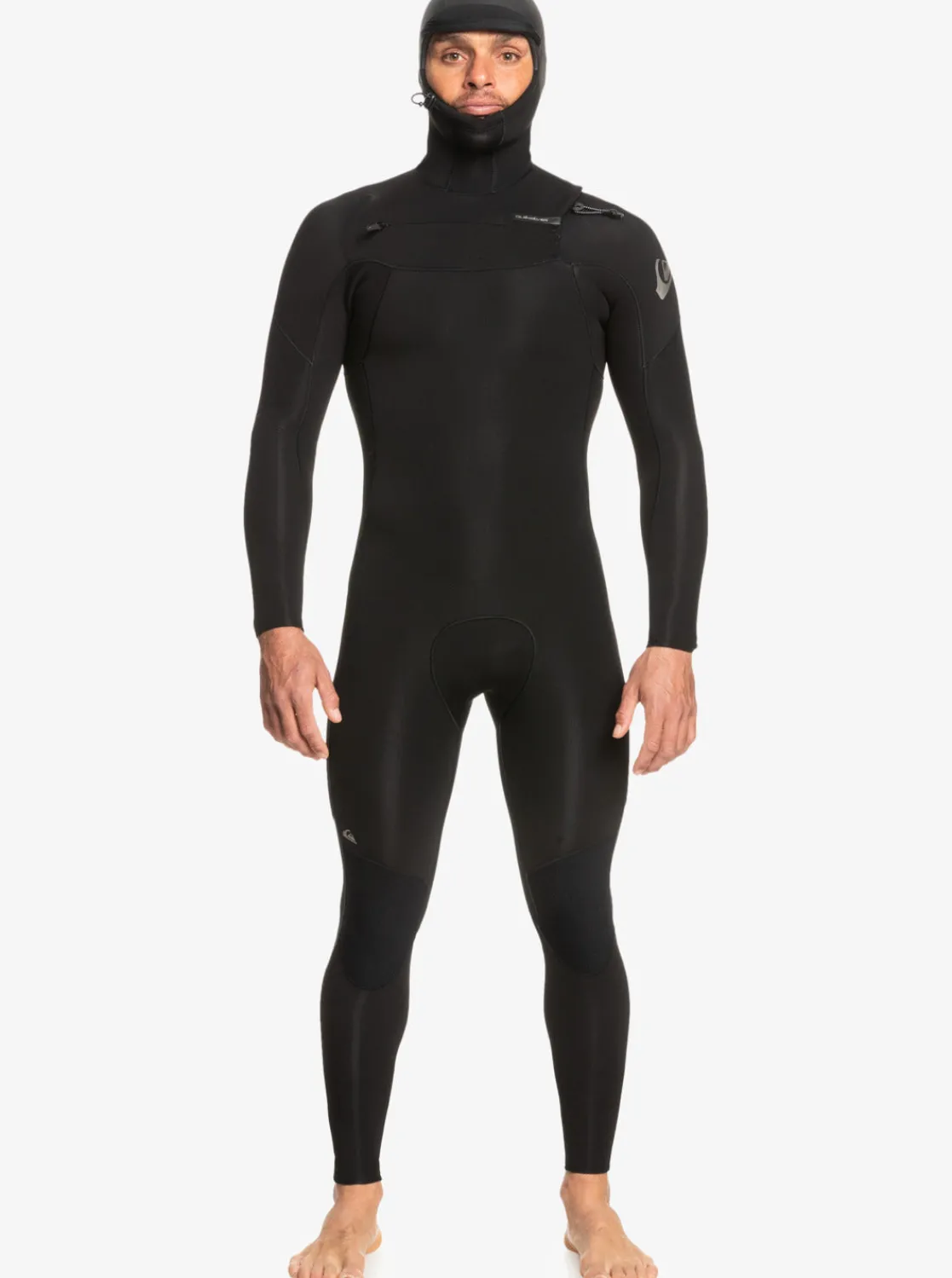 Quiksilver Wetsuits>5/4/3mm Everyday Sessions Hooded Chest Zip Wetsuit BLACK