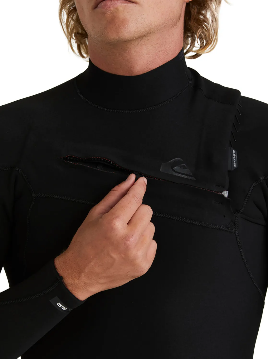 Quiksilver Wetsuits>3/2mm Highline Chest Zip Wetsuit BLACK