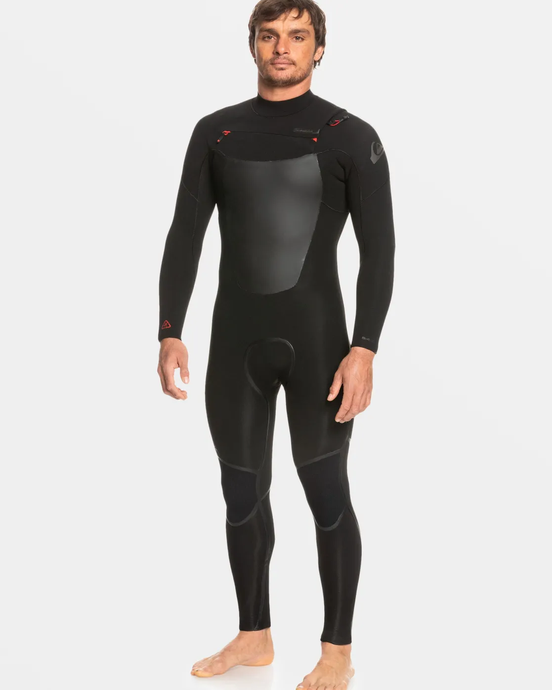 Quiksilver Wetsuits>5/4/3mm Marathon Sessions Chest Zip Wetsuit BLACK