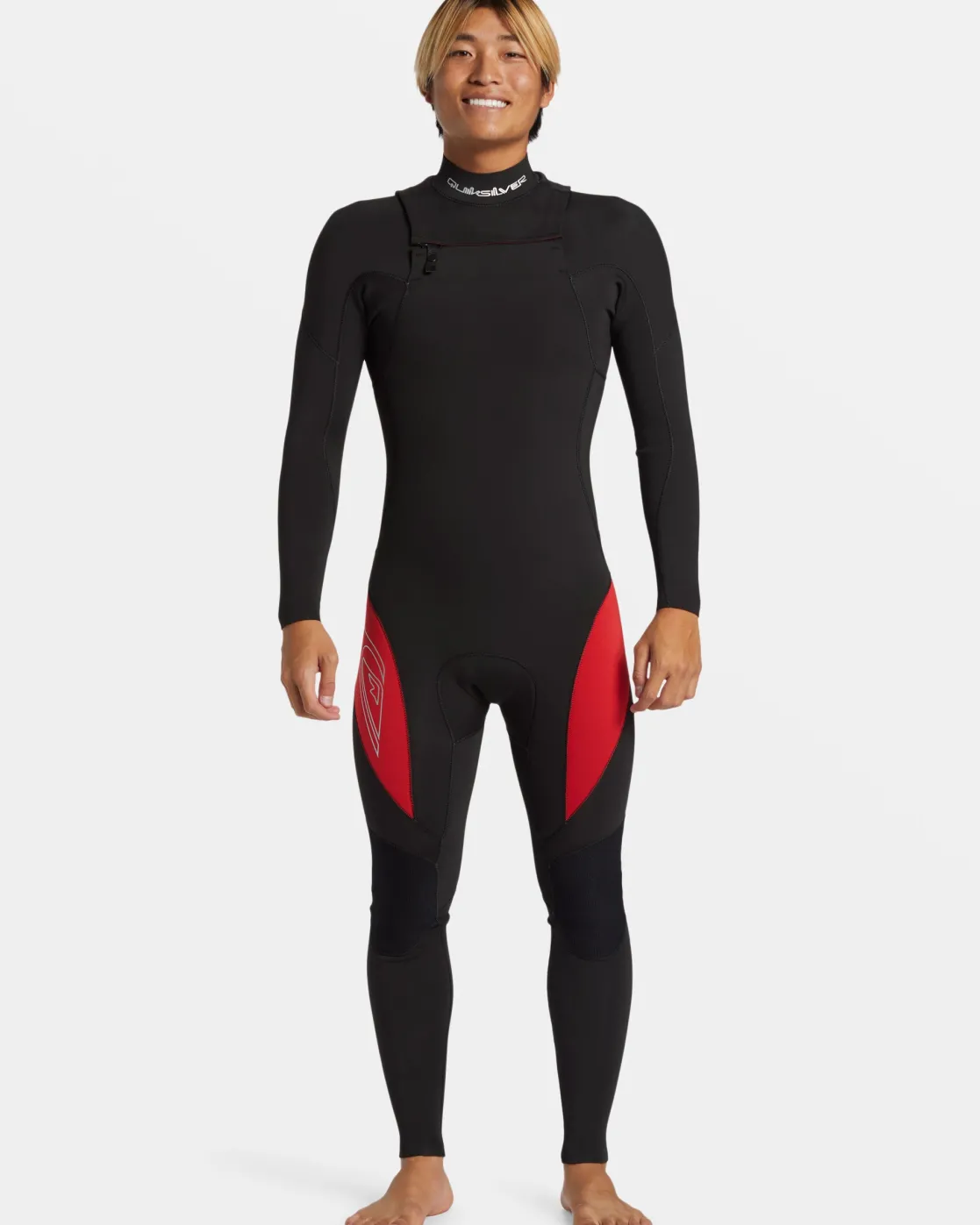Quiksilver Wetsuits>4/3mm Mercury Chest Zip GBS Wetsuit HIGHRISKRED
