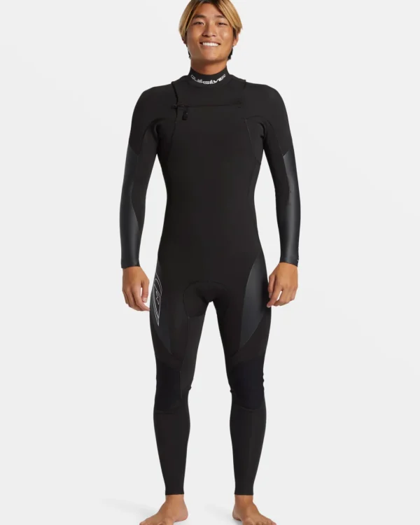 Quiksilver Wetsuits>4/3mm Mercury Chest Zip GBS Wetsuit BLACK