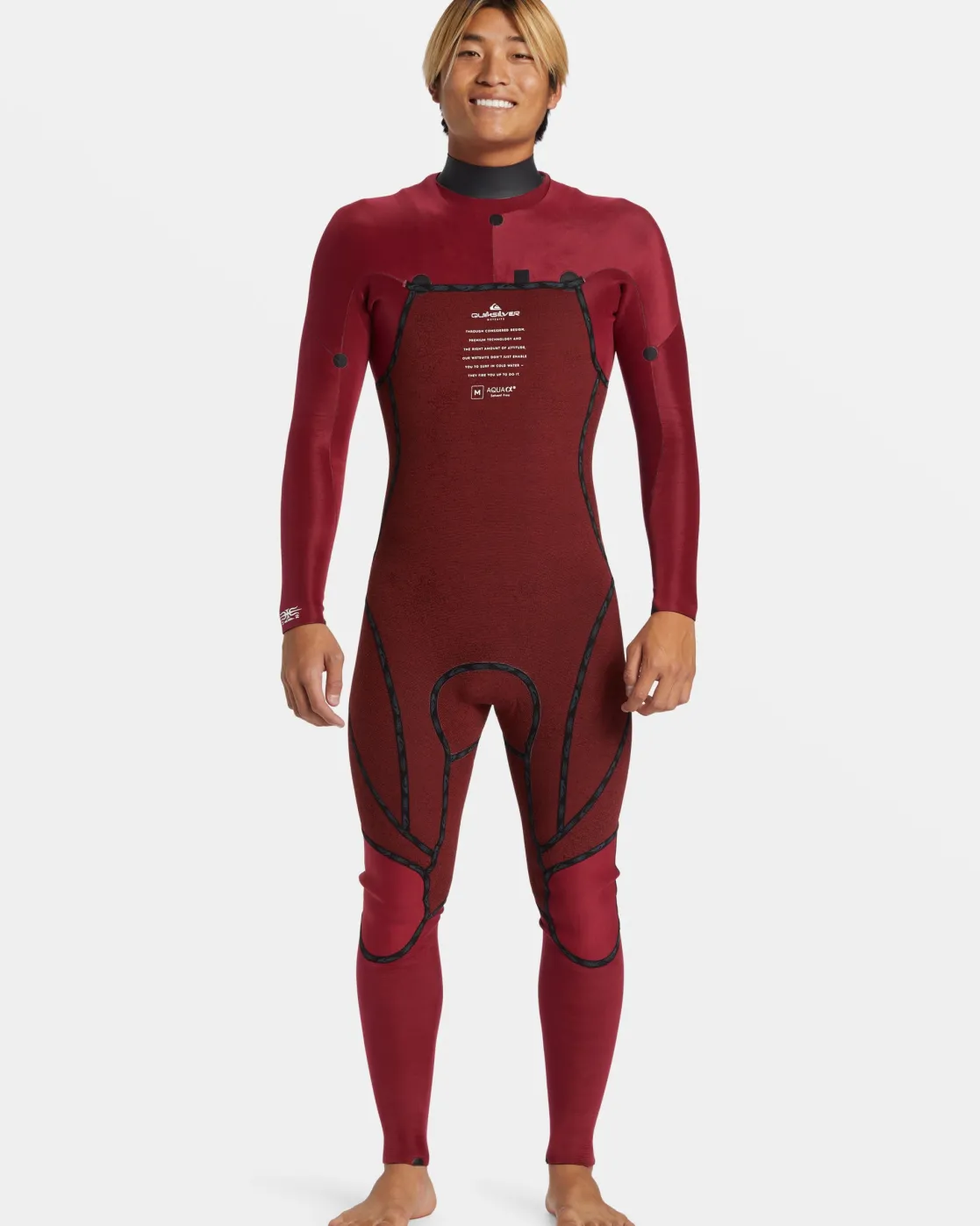 Quiksilver Wetsuits>4/3mm Mercury Chest Zip GBS Wetsuit HIGHRISKRED