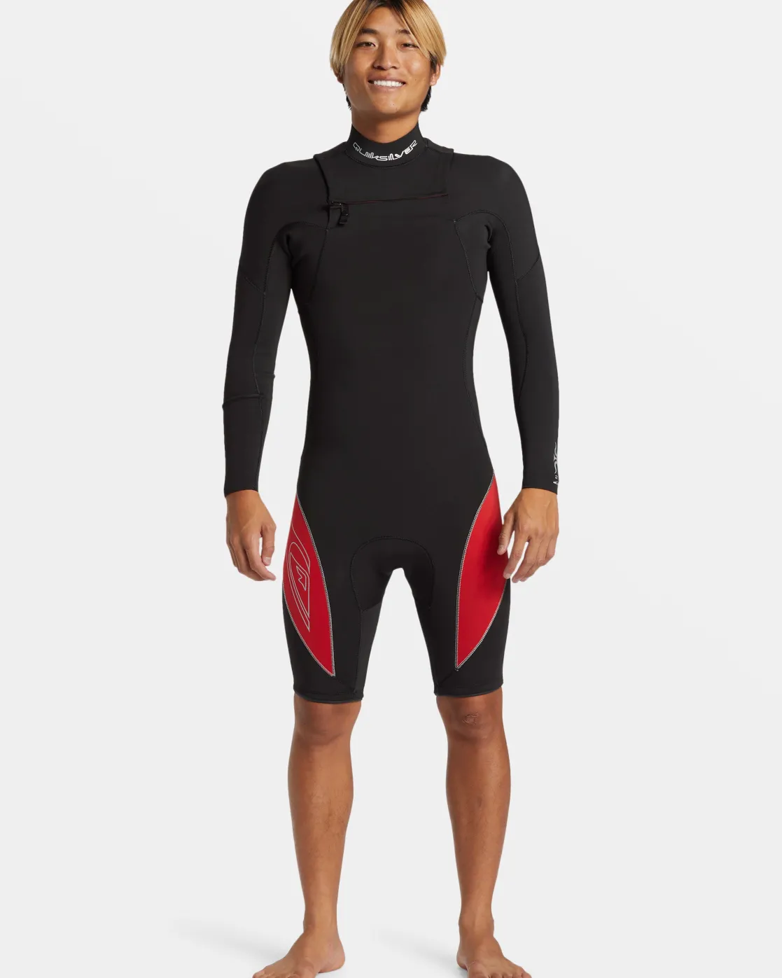 Quiksilver Wetsuits>2/2mm Mercury Chest Zip Long Sleeve Springsuit HIGHRISKRED