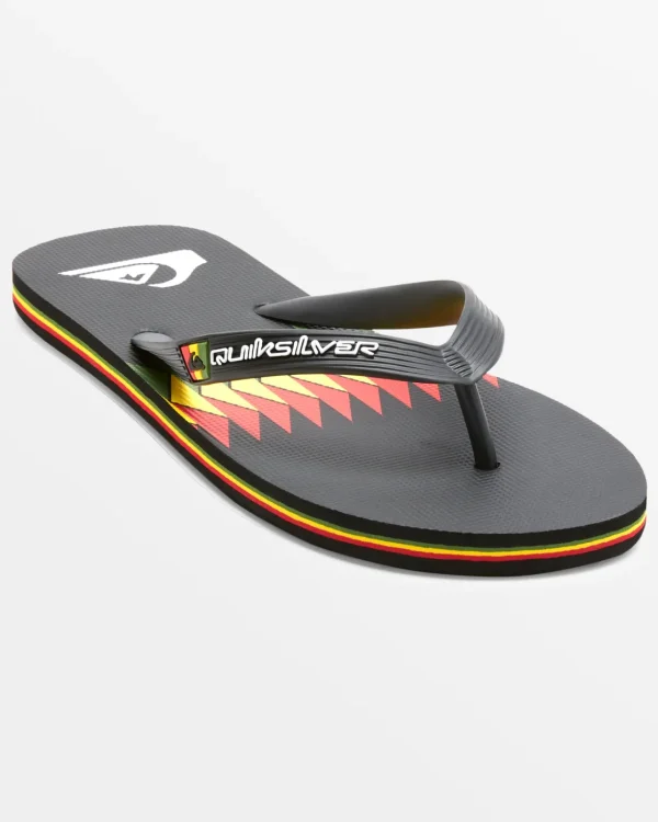 Quiksilver Sandals>Molokai Art II Sandals BLACK/RED/GREEN