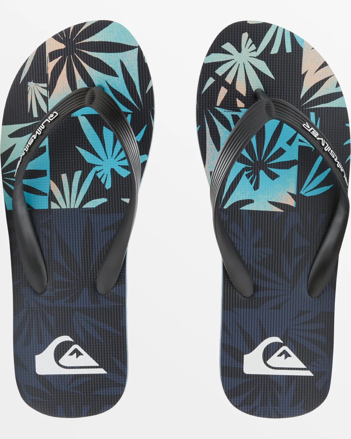 Quiksilver Sandals>Molokai Art II Sandals BLACK/GREY/BLUE