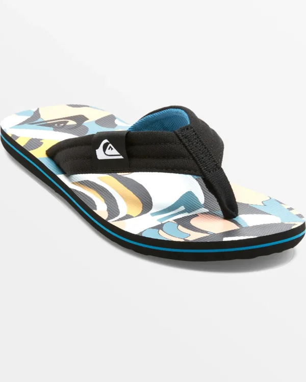 Quiksilver Sandals>Molokai Layback Sandals WHITE/BLACK/BLUE