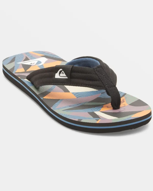 Quiksilver Sandals>Molokai Layback Sandals BLACK/ORANGE/BLUE