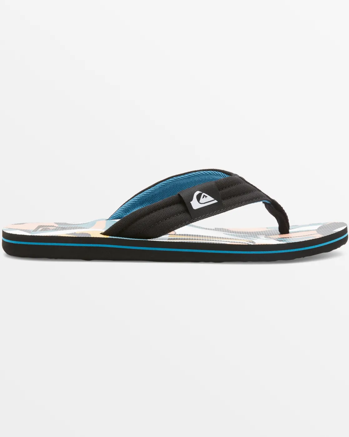 Quiksilver Sandals>Molokai Layback Sandals WHITE/BLACK/BLUE
