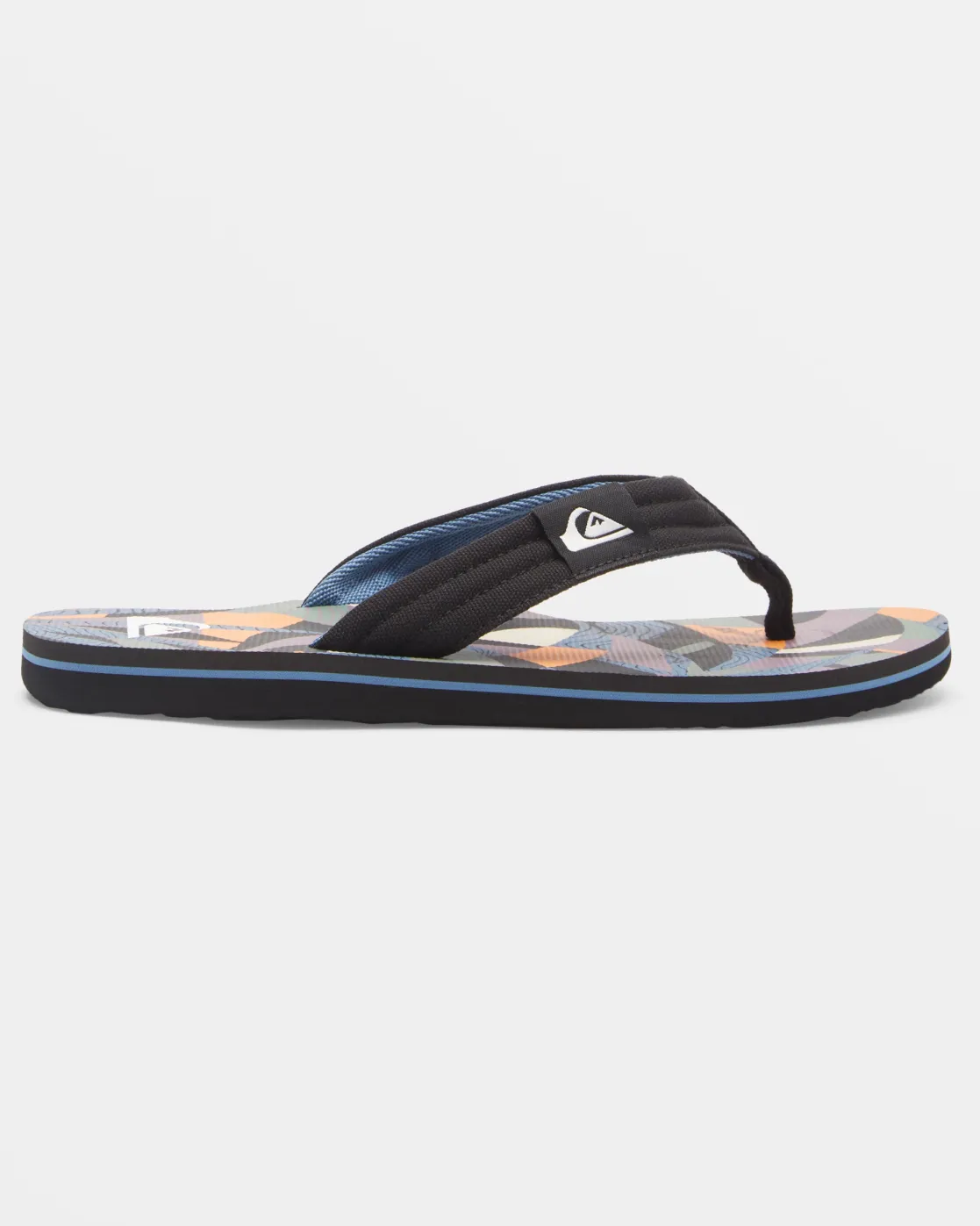 Quiksilver Sandals>Molokai Layback Sandals BLACK/ORANGE/BLUE