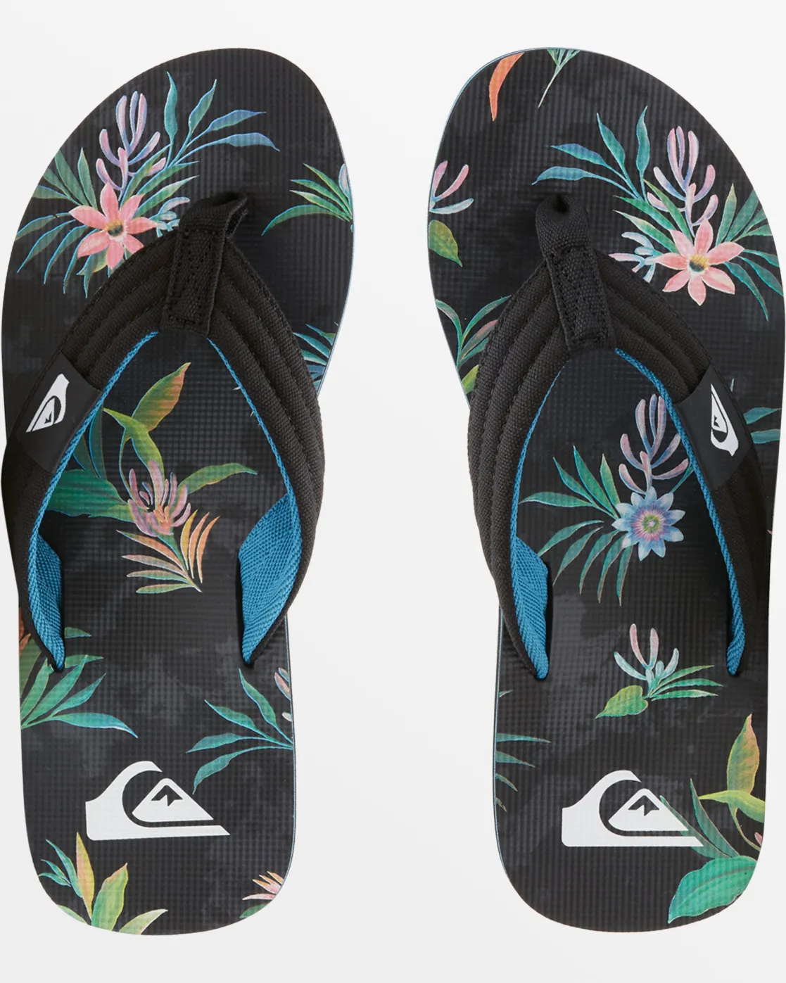 Quiksilver Sandals>Molokai Layback Sandals BLACK/BLUE/GREEN