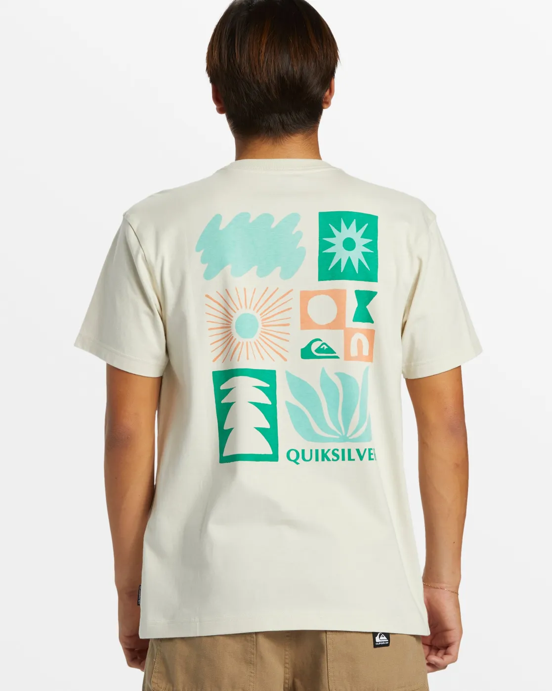 Quiksilver Tees>Natural Forms T-Shirt - SILVERBIRCH