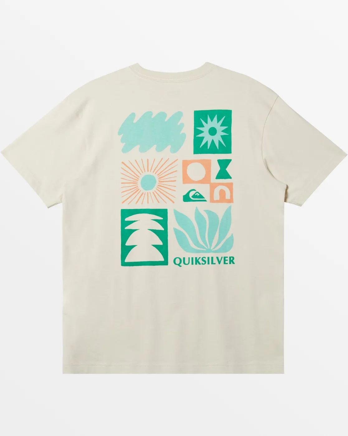 Quiksilver Tees>Natural Forms T-Shirt - SILVERBIRCH